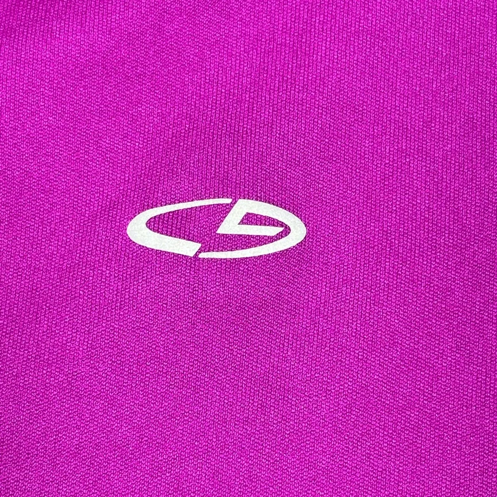 Champion Duo Dry Magenta Black Long Sleeve Athletic Workout Shirt tee L‎ 10-12